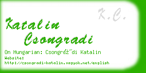 katalin csongradi business card